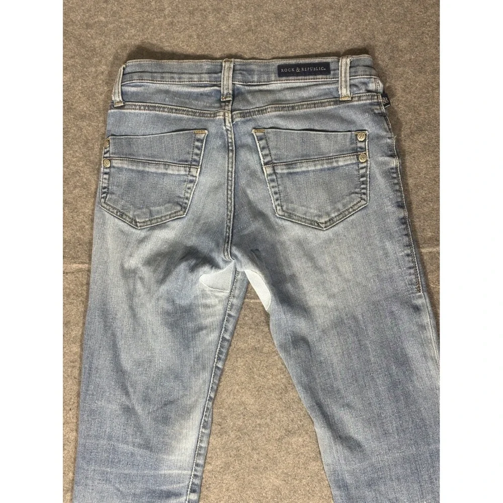 Rock & Republic Kashmiere Skinny Jeans Womens 6 Light Wash Blue Denim‎ R010237